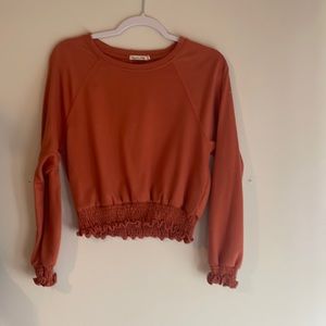 Womens S Heart and Hips orange long sleeve top